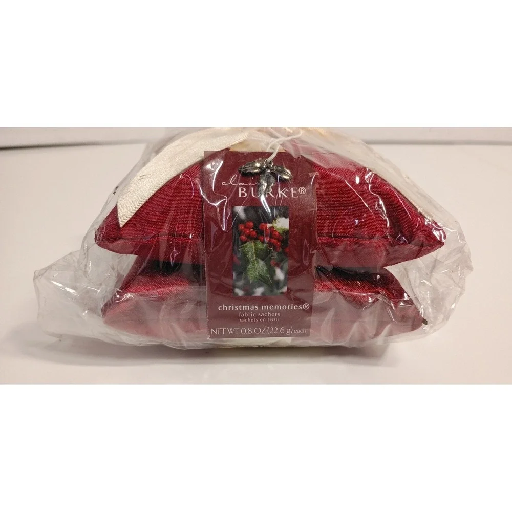 Claire Burke Christmas Memories Scented Fabric Sachets - 2 Pack- Holiday Scents